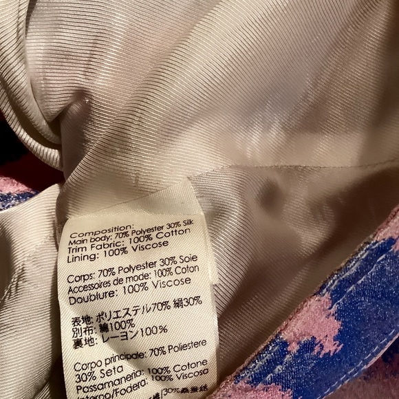 3.1 PHILLIP LIM JACQUARD Kimono Coupé JACQUARD MOTO rose bleu Cropped Trendy 6 - Picture 5 of 5